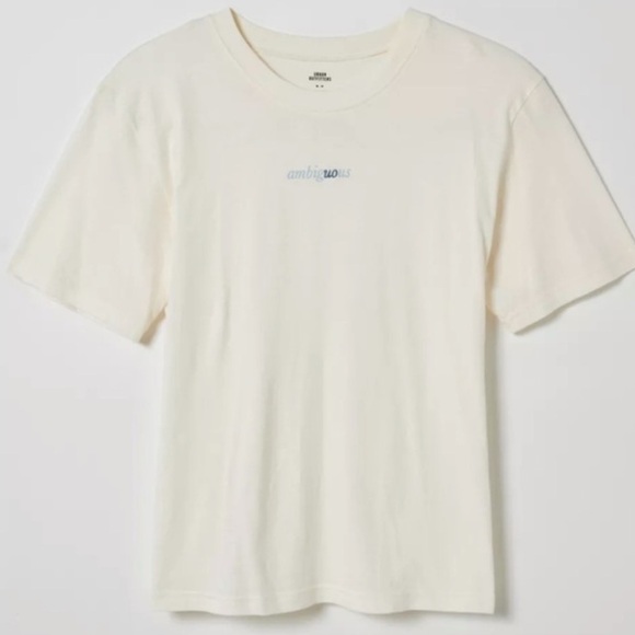 Urban Outfitters Tops - NWOT Urban Outfitters Ambiguous Cream Short Sleeve Tee Unisex size Medium